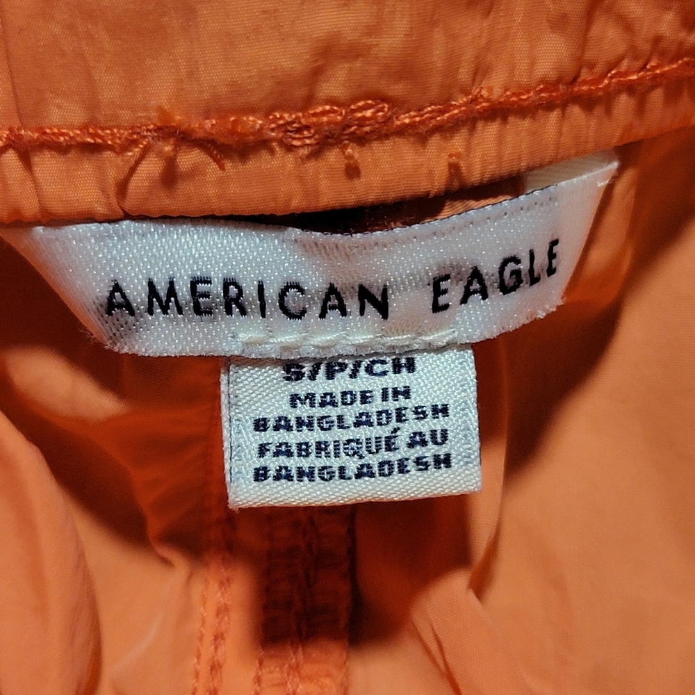 American Eagle Orange Nylon Cargo Pants Size Small - Picture 3 of 6